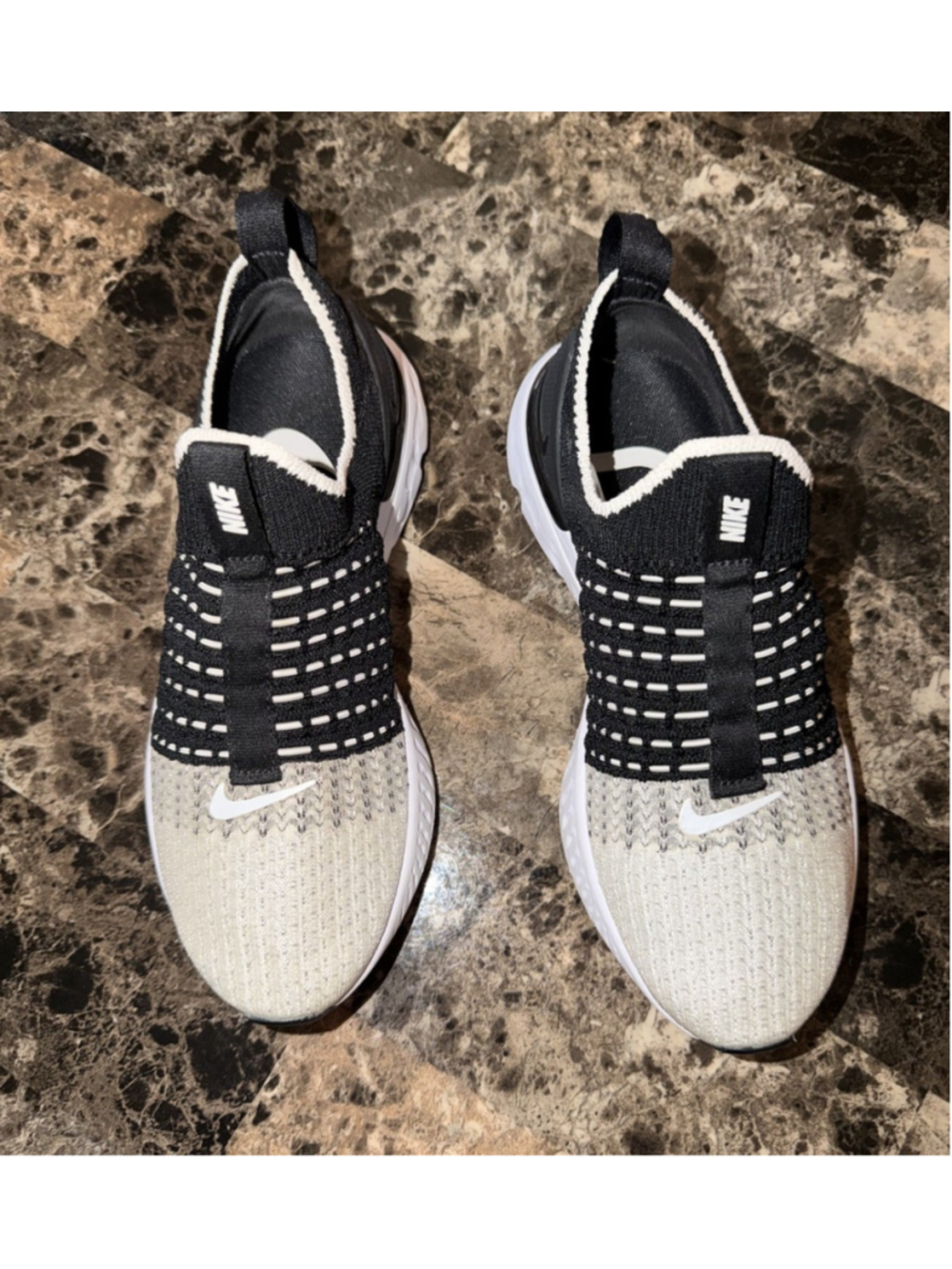 Nike React Phantom Run Flyknit 2 Black White Size 5 US - Picture 3 of 12